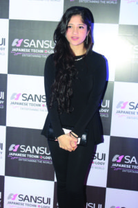 Mumbai: Music director Anu Malik's daughter Anmol Malik during a party organized by Anirudh Dhoot of Videocon Industries to felicitate Anu Malik for receiving, The Pride of Industry award in Mumbai on March 2, 2016. (Photo: IANS)