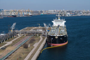 A tanker moored in a gas and oil dock at the Port of Constanta in Constanta, Romania, on Tuesday, March 22, 2022. MUST CREDIT: Bloomberg photo by Nathan Laine.