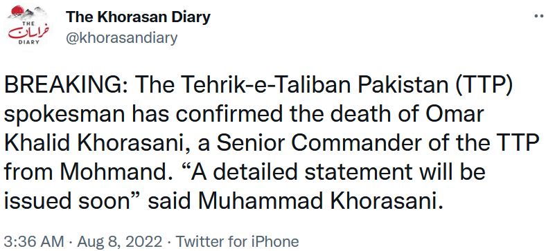 Pakistani Taliban leader killed in Afghanistan; Shiites targeted in Kabul