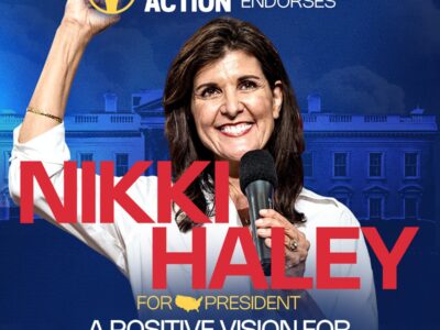 PAC that supports Nikki Haley poster. PHOTO:  Twitter @AFPAction